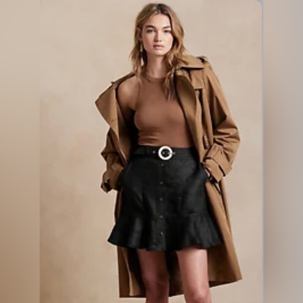 Petite Linen Mini Skirt